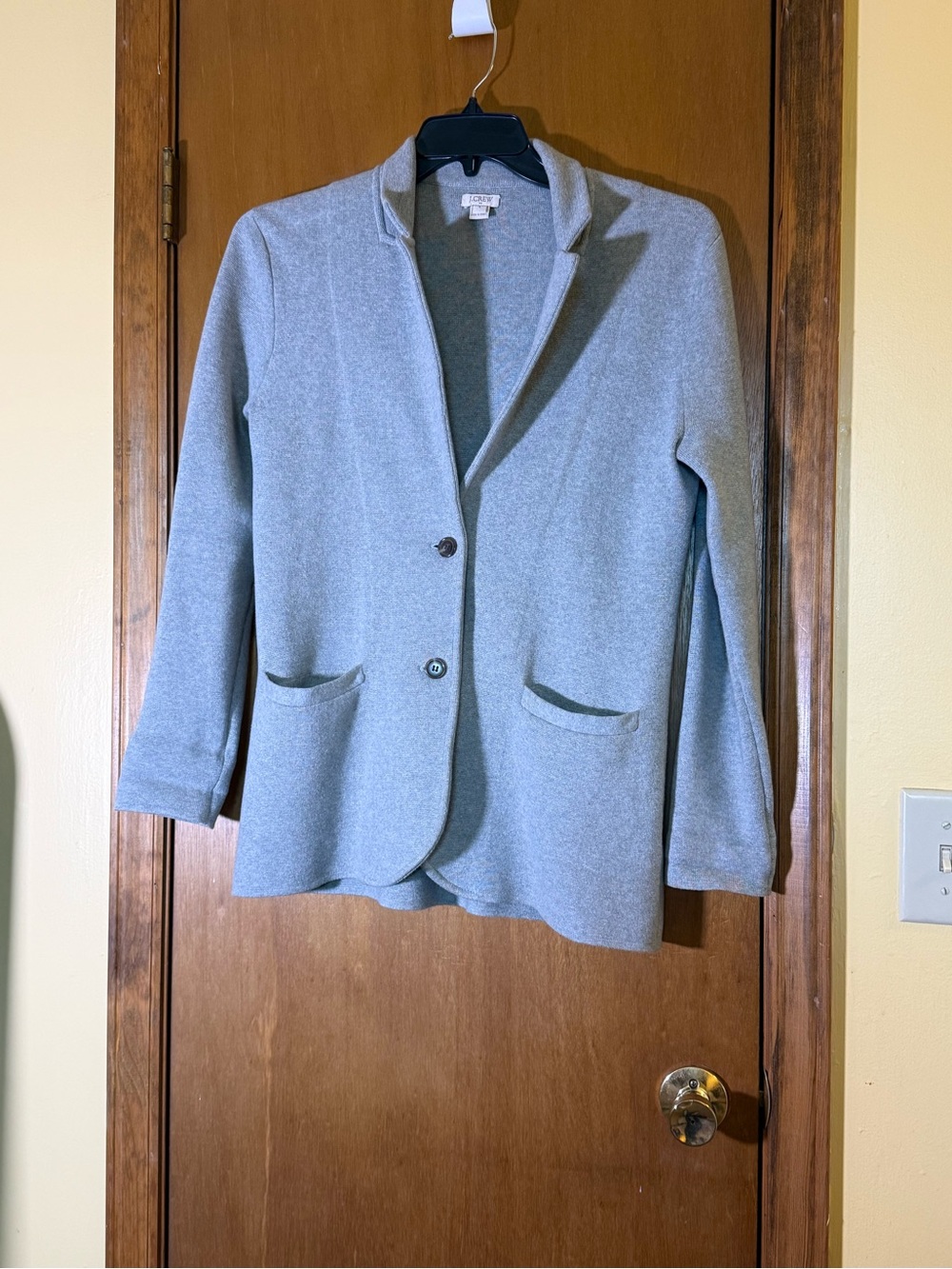 J. Crew Light Gray Knit Blazer Jacket